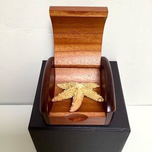 Starfish authentic Teak Box from Costa Rica Pura Vida